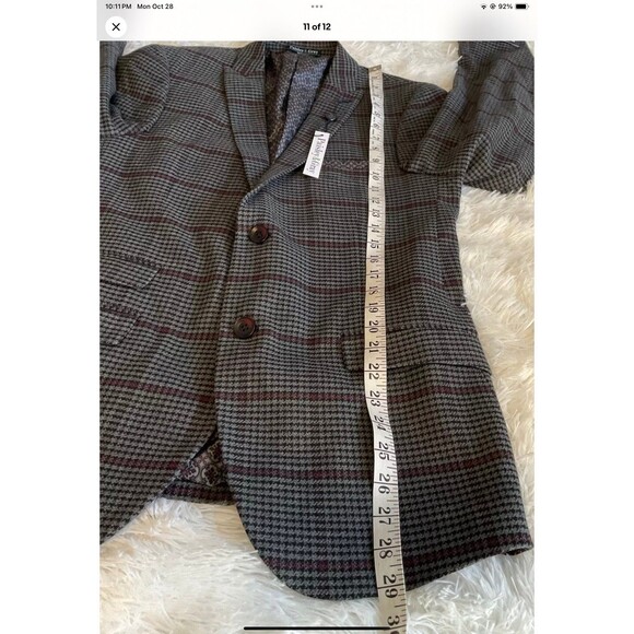 PAISLEY & GRAY Black/Gray Houndstooth Skinny Fit Blazer/Jacket 40 Reg 40R NEW - Picture 11 of 12